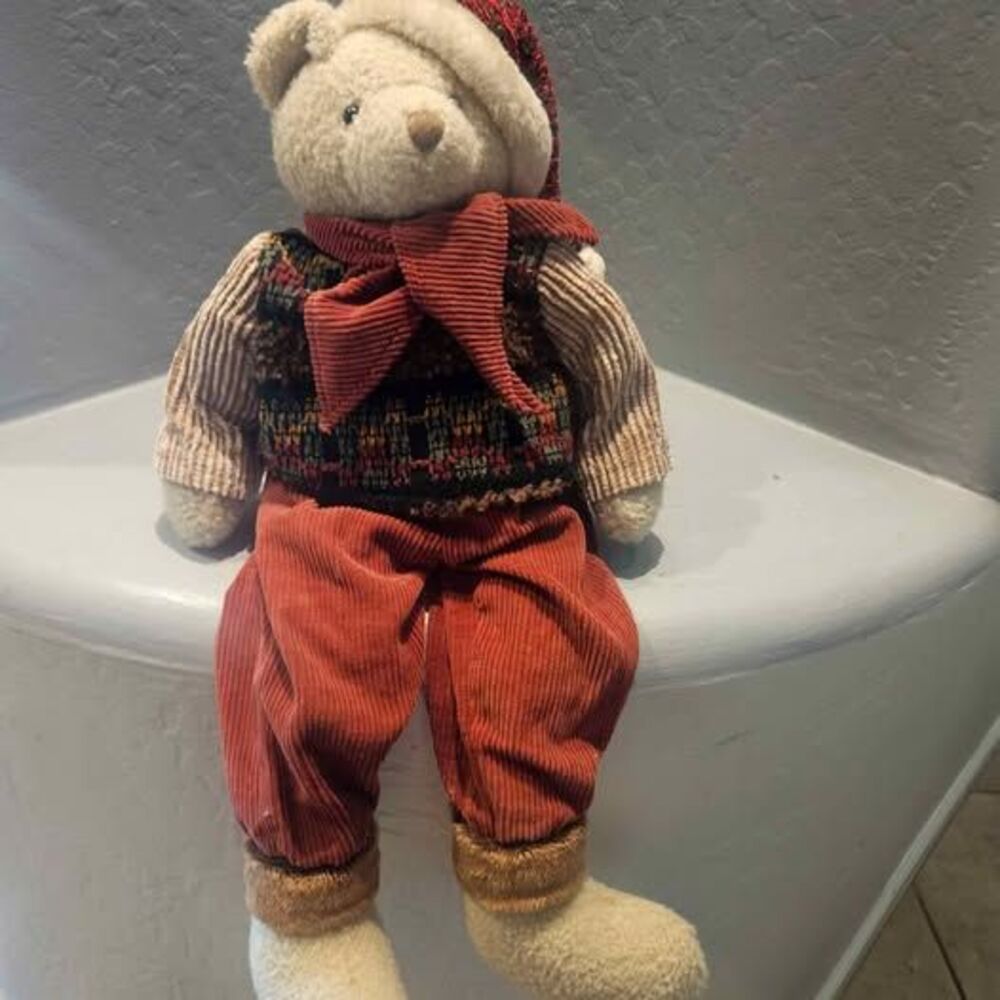 Shelf Sitting Teddy Bear Artisan Flair 18"